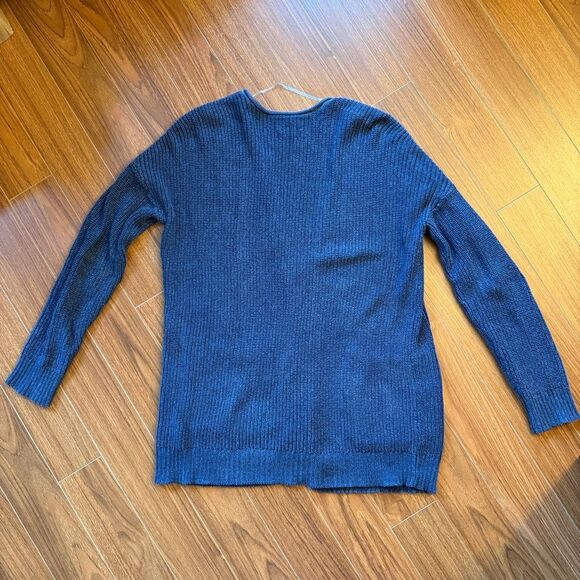 Universal Thread Blue Crochet Knit Long Cardigan Sweater Women’s Size S - Picture 2 of 5